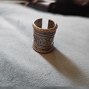 Dylanlex "Girl Gang" silver Statement Ring. Part of their Archive collection